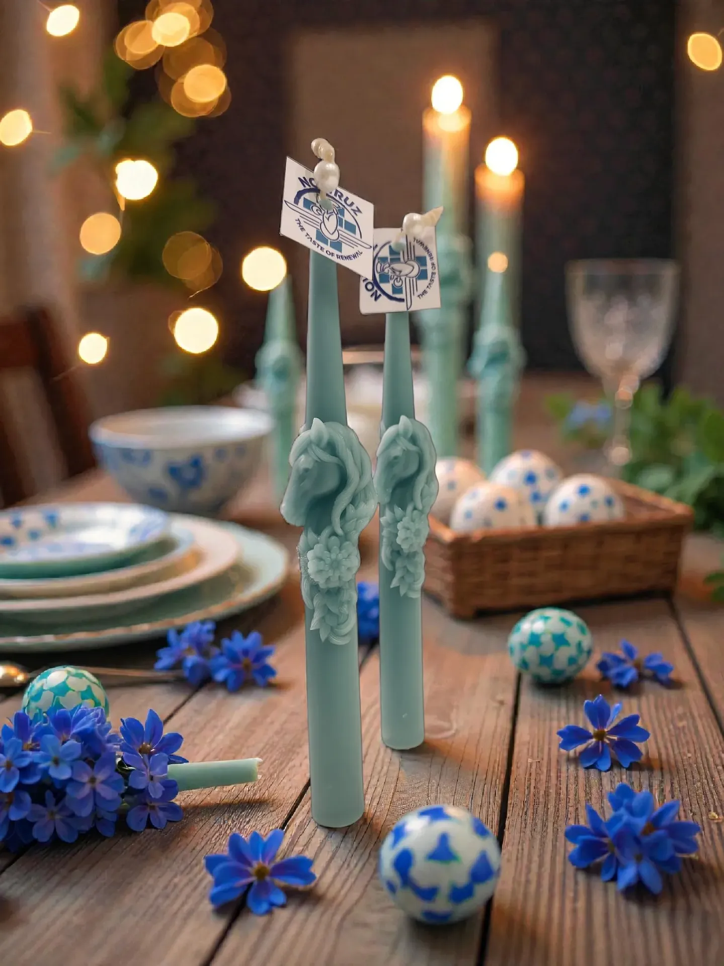 blue dining - Nowruz candle